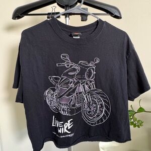 Harley-Davidson Black Tee with White Graphic